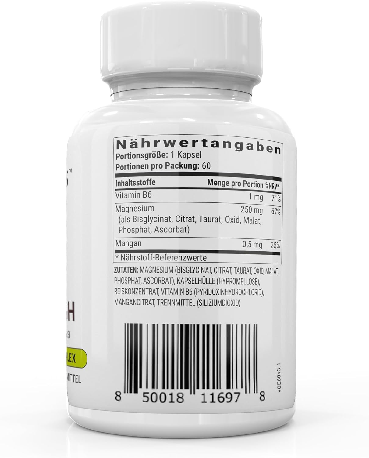 Schlaf-Magnesium mit Melatonin – Natürlich einschlafen & durchschlafen – BiOptimizers Magnesium Breakthrough 3.0 | Magnesium Types: Chelate, Citrate, Bisglycinate, Malate, Aspartate, Taurate | 60 Capsules – Bild 3