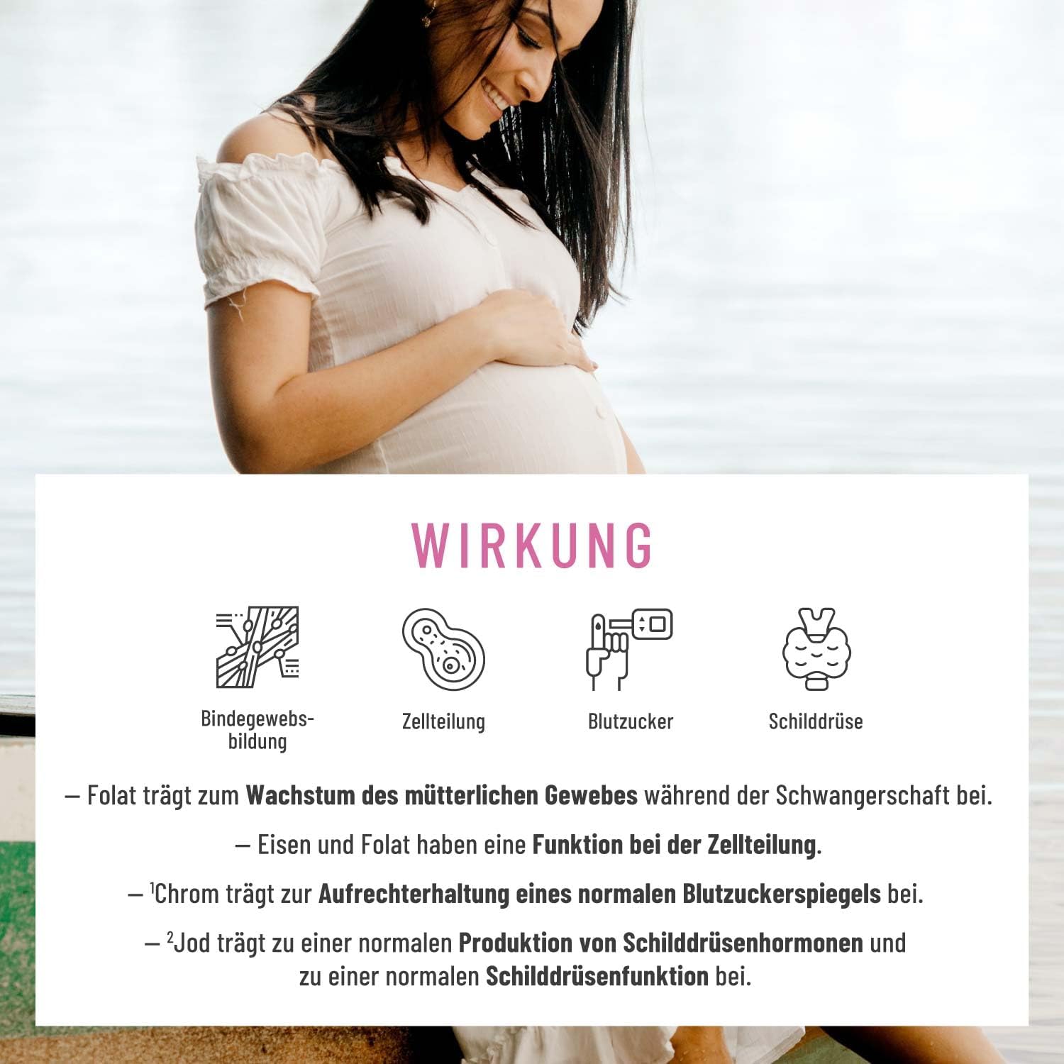 Magnesium Komplex mit B6 & Zink – Pregnancy Vitamins - Complex for All Trimesters with Folate Acid, Chrome, Iron, Iodine & 7 Vitamins Vegan - Support in Pregnancy - Ball Time by Naturtreu® – Bild 4
