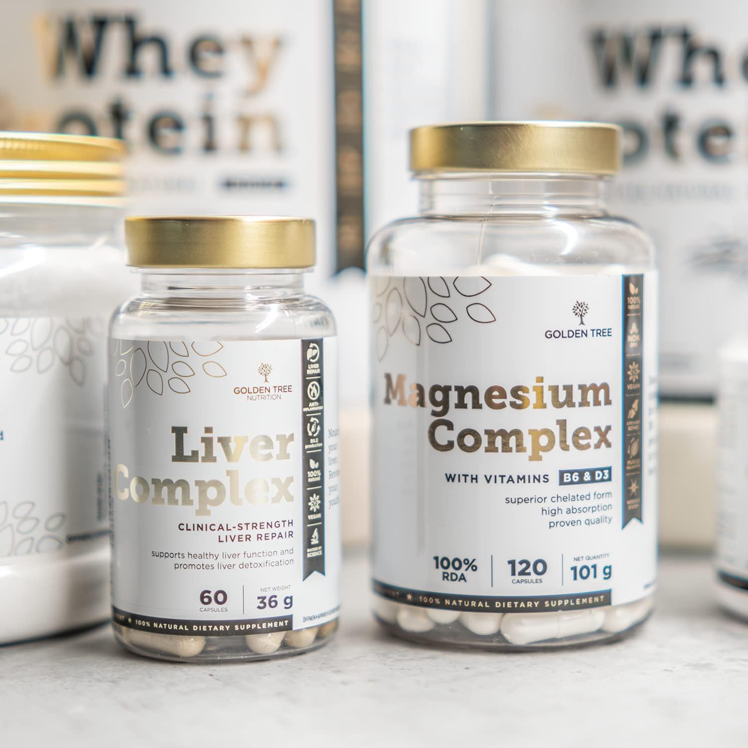 Magnesium 400 mg – Golden Tree Magnesium Complex with Vitamin D3 and B6 in 3 Different Forms - Magnesium Citrate, Malate and Bisglycinate, No Artificial Sweeteners - Highest Absorption 400 mg Magnesium Per Dose – Bild 7