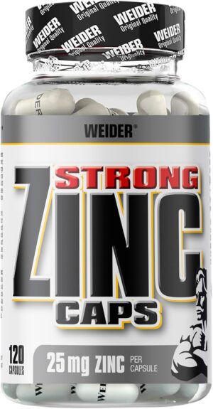 Magnesium Komplex mit B6 & Zink – Weider Strong Zinc Caps Supplement Capsules, 120-Count