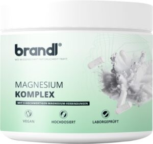 Magnesium 600 mg – Magnesium Complex of Citrate, Malate & Bisglycinate by brandl Optimised for Athletes, 180 Premium Capsules