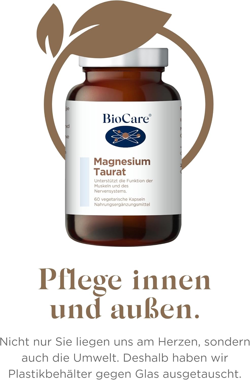 Magnesium 600 mg – BioCare Magnesium Taurate - Strengthen Immune System, Normal Muscle Function - 60 Capsules – Bild 6