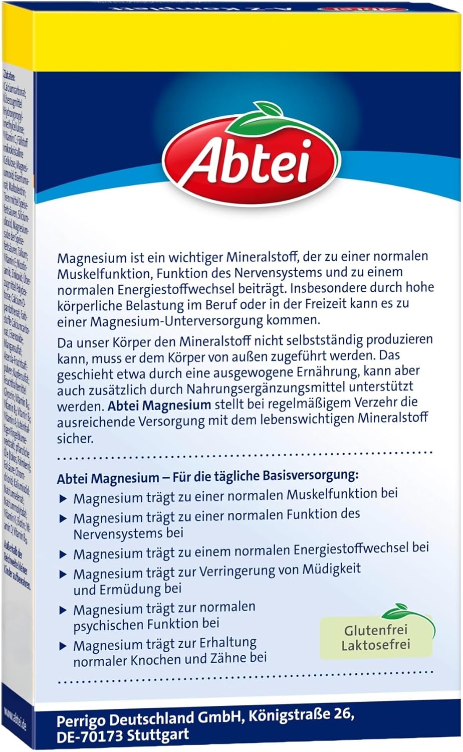 Magnesium 600 mg – Abtei Magnesium - Basic Supply for Everyday Use - For Muscles and Nerves - Gluten Free, Lactose Free - Supply Pack - 120 Capsules for 4 Months – Bild 3