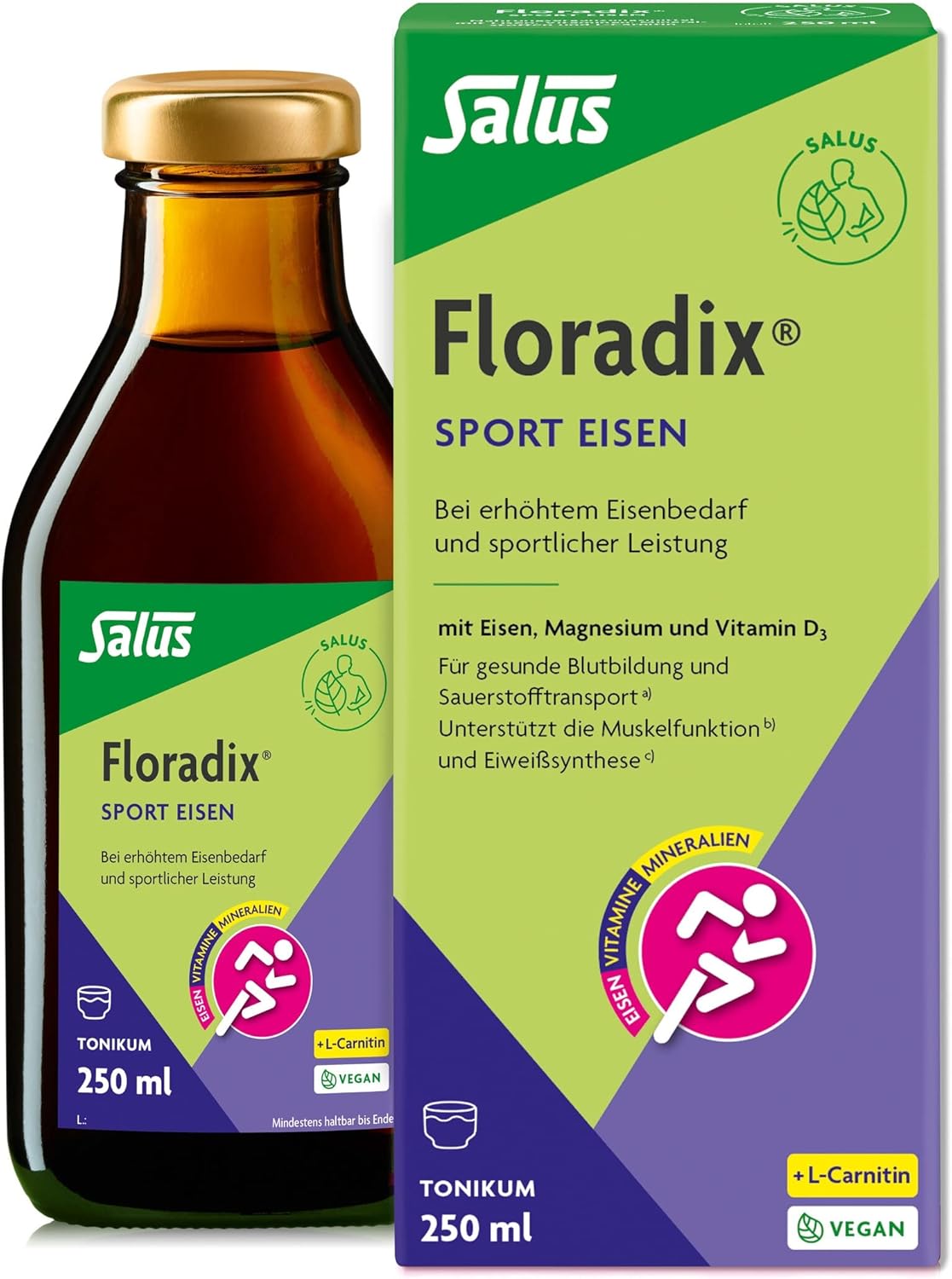 Magnesium Komplex mit B6 & Zink – Flora Dix Sports Iron Tonic 250 ml