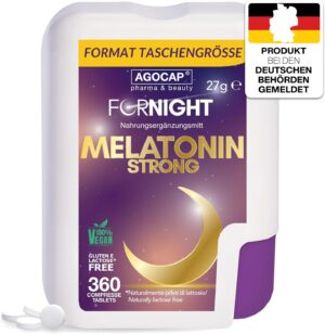 Schlaf-Magnesium mit Melatonin – Natürlich einschlafen & durchschlafen – Melatonin, melatonin high dose 0.5 mg. 365 melatonin per day, optimal high dose. Sleep aid, sleep, melatonin. No unwanted additive - registered in Germany Agocap