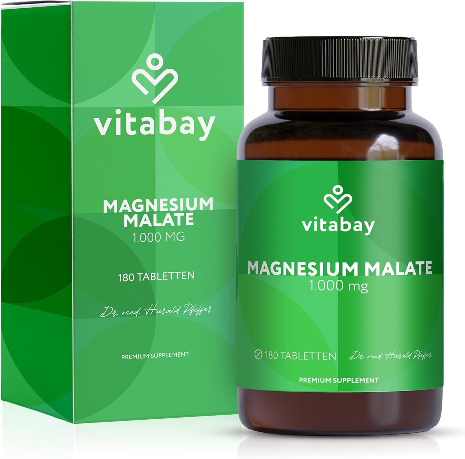 Magnesium 600 mg – Magnesium Malate 1000 mg - 180 Vegan Tablets