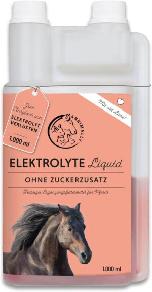 Magnesium Komplex mit B6 & Zink – Annimally Electrolyte Liquid for Horses 1000 ml with Sodium, Potassium, Acerola, Calcium, Magnesium and Vitamin B Liquid - Electrolyte Liquid without Added Sugar