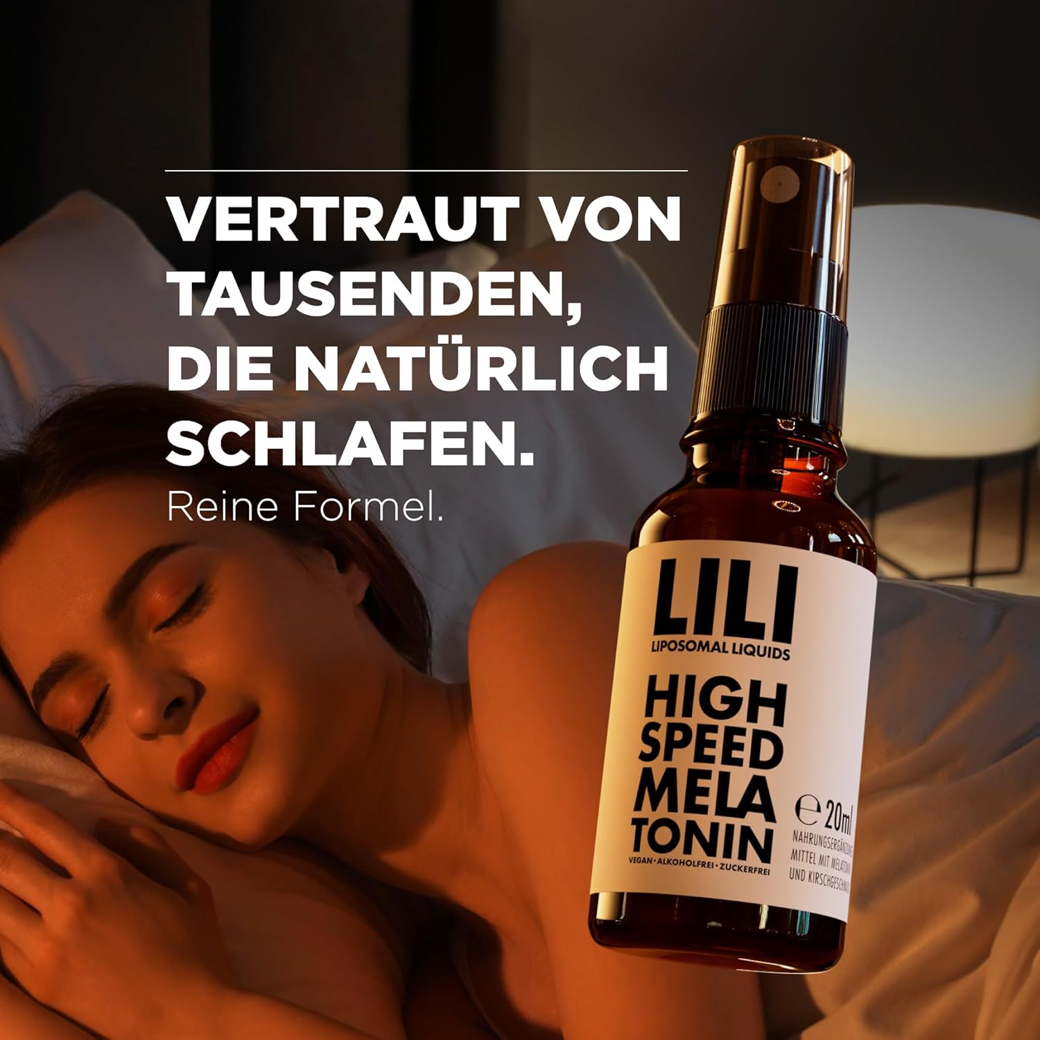 Schlaf-Magnesium mit Melatonin – Natürlich einschlafen & durchschlafen – High Speed Melatonin Spray - Liposomal Liquid as Melatonin Spray with 0.5 mg Melatonin per Spray | 160 Sprays | Vegan, Alcohol-free & Sugar-Free – Bild 4