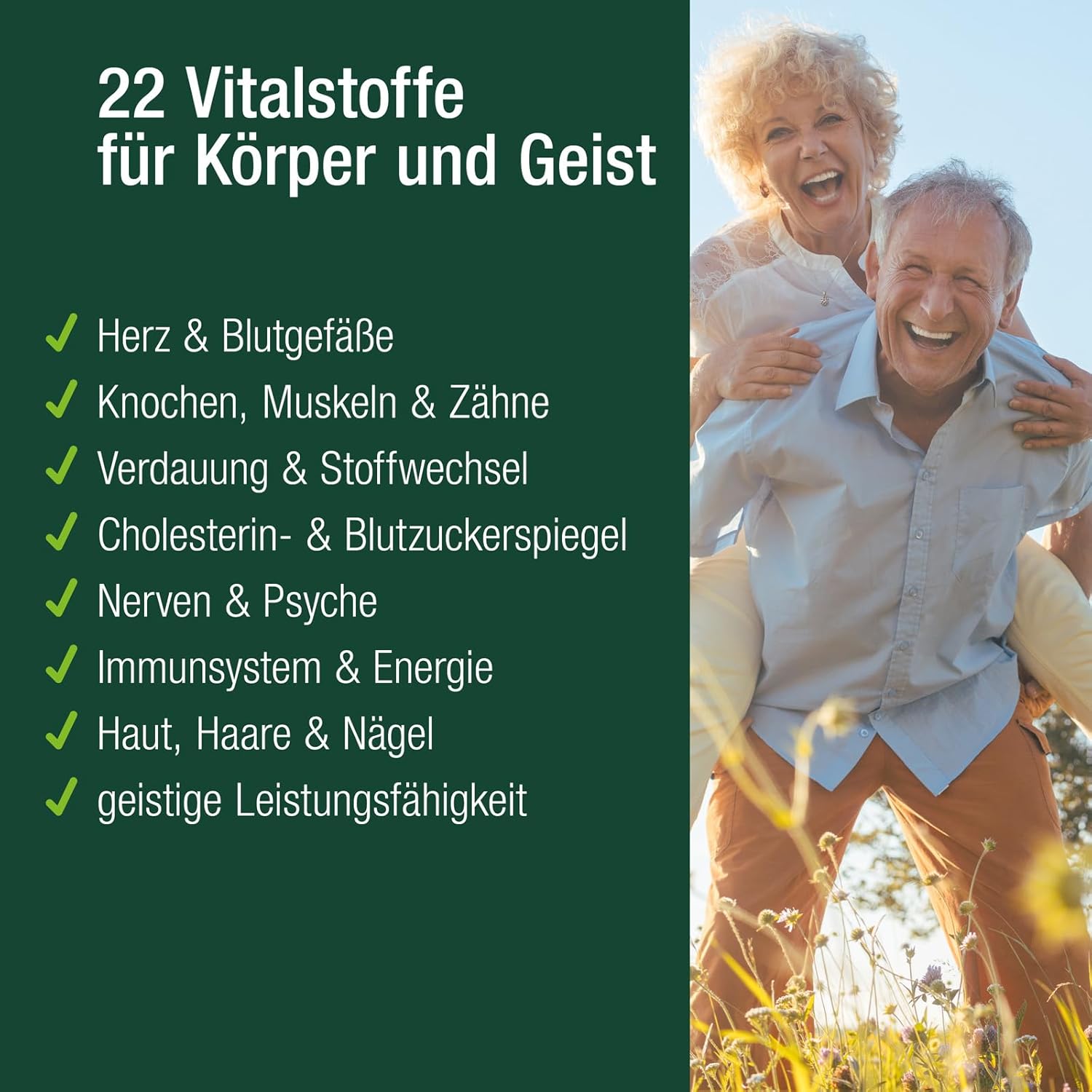 Magnesium Komplex mit B6 & Zink – Vitactiv MULTI 50 Plus Multivitamin Complex for People from 50 - Vitamins, Minerals, Trace Elements - Vitamin B, C, E, K, D, Magnesium, Calcium, Zinc - High Dosage, Hormone-Free, No Iodine - 60 Capsules – Bild 4