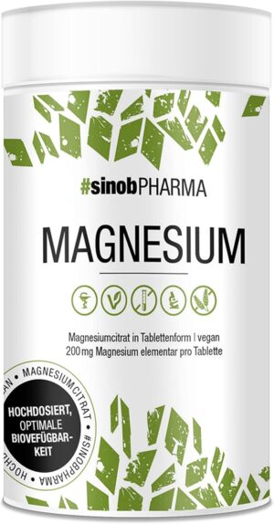 Magnesium 600 mg โ Magnesium Citrate Tablets High Dose Vegan 1 x 120 Tablets - 200 mg Elementary (Pure) Magnesium Per Tablet Supply for 4 Months with Only 1 Tablet a Day