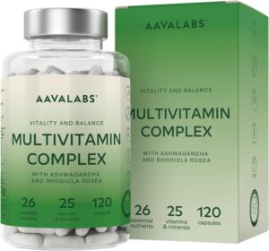 Magnesium Komplex mit B6 & Zink โ Multivitamin Capsules 24 Vitamin Complex High Dose & Minerals + Ashwagandha Rhodiola Rosea - Vitamins A-Z High Dose Minerals Complex Including Vit A, D3 K2, B12, C Zinc Magnesium - 120 Capsules