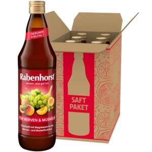 Magnesium Komplex mit B6 & Zink – RABENHORST For Nerves and Muscles, Pack of 6 (6 x 700 ml) - Multifruit Juice with Magnesium and 8 B Vitamins