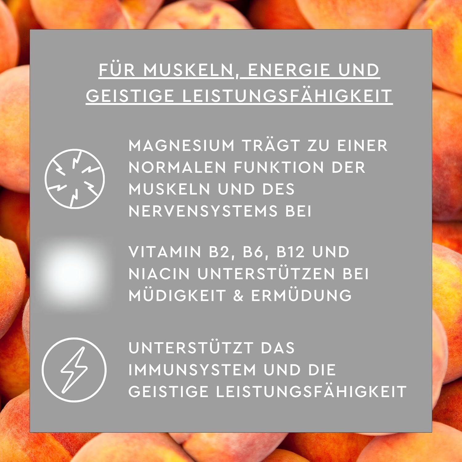 Magnesium Komplex mit B6 & Zink – SUNLIFE Magnesium 400 + B Complex Sticks - 1 x 20 Powder Sticks - Peach Passion Fruit Flavour - Magnesium for Muscles, Nerves & Energy - Magnesium Direct Sticks - Magnesium Powder Vegan – Bild 4