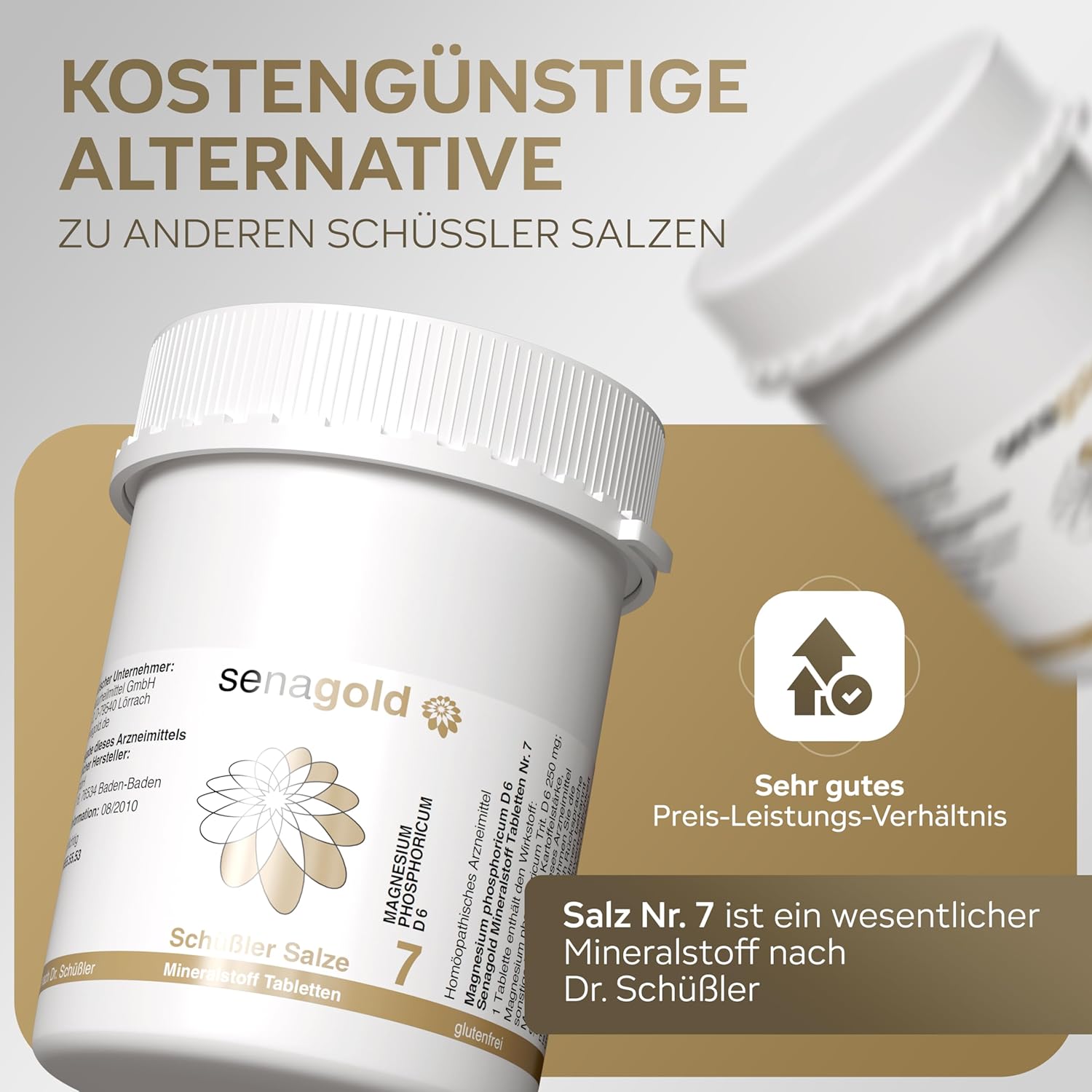 Magnesium 250 mg – Schuessler Salt No. 7 Magnesium Phosphoricum D6 1000 Tablets gluten free – Bild 4