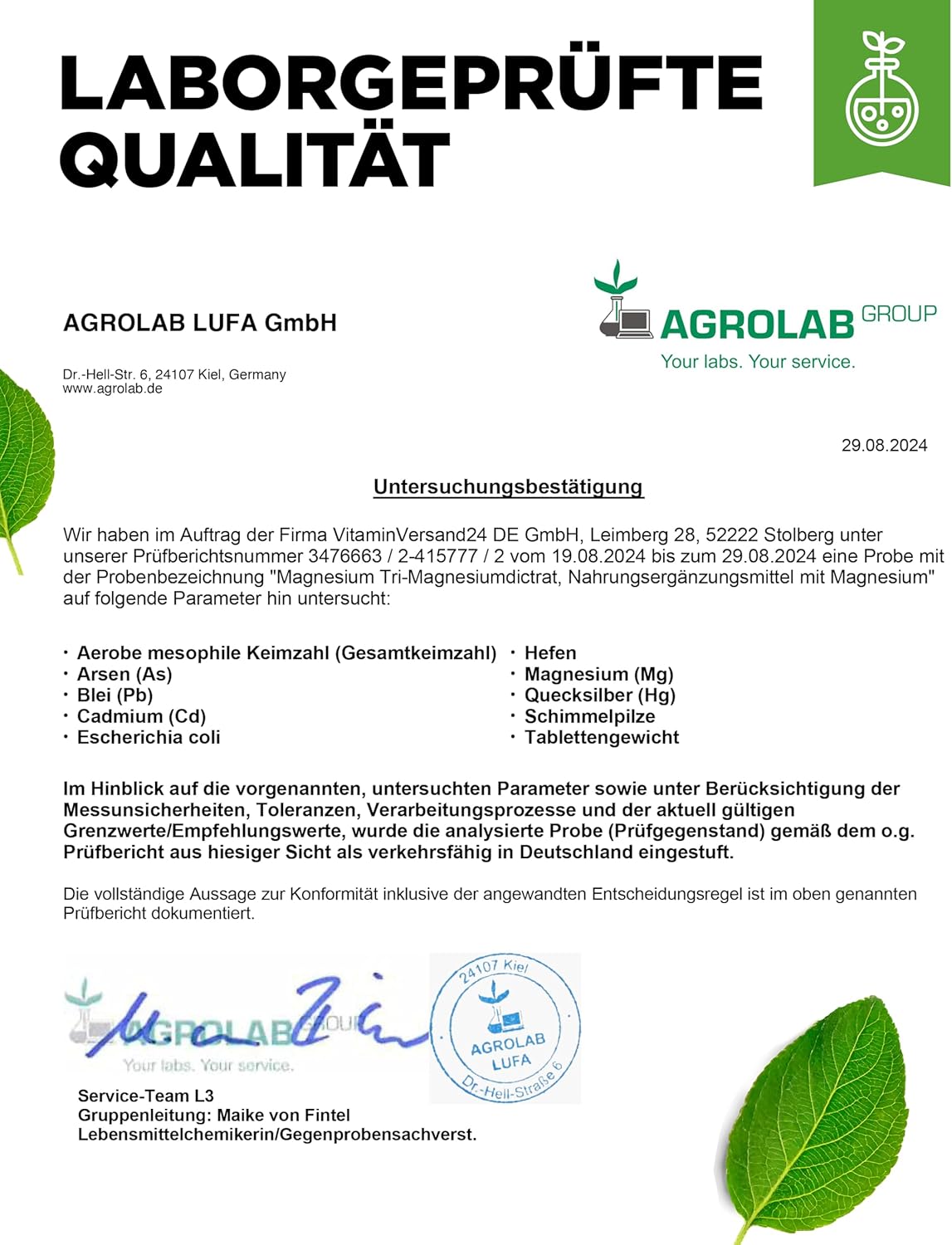 Magnesium 250 mg – Magnesium Citrate - 365 Tablets - 2250 mg of which 360 mg Elementary Magnesium per Daily Serving - 100% Tri-Magnesium Dicitrate without Additives - High Dose - Vegan – Bild 7