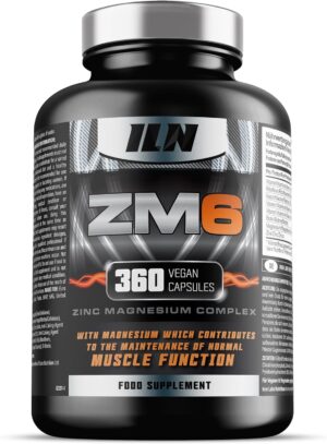 Magnesium 250 mg – ZM6 - High Dose Zinc Magnesium - 360 Vegetarian Capsules - 6 Month Supply of Magnesium Zinc Capsules