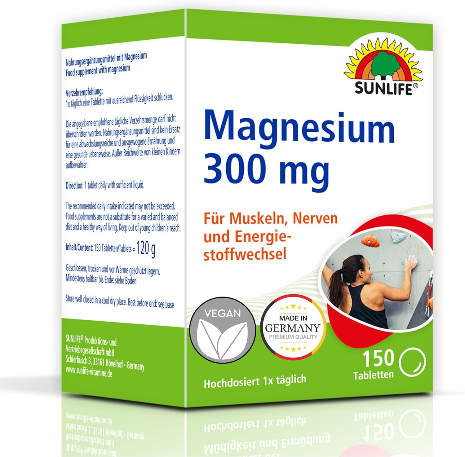 Magnesium 250 mg – Sunlife Magnesium Tablets 300 mg 150 Tablets