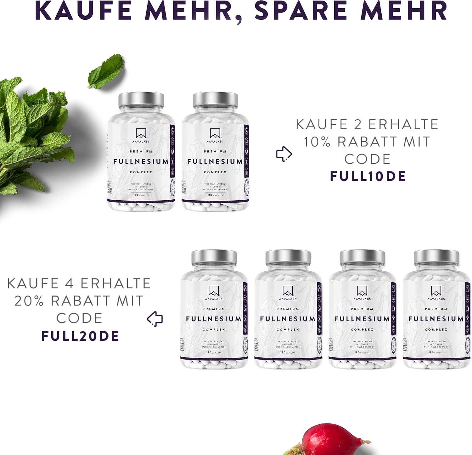 Magnesium Komplex mit B6 & Zink – Magnesium Complex High Dose 1575 mg | 425 mg Elementary Magnesium Premium with 5 Forms: Bisglycinate Chelate, Magnesium Citrate, Malate, Taurate, Magnesium Oxide - Energy, Muscles, Nerves - 180 – Bild 9