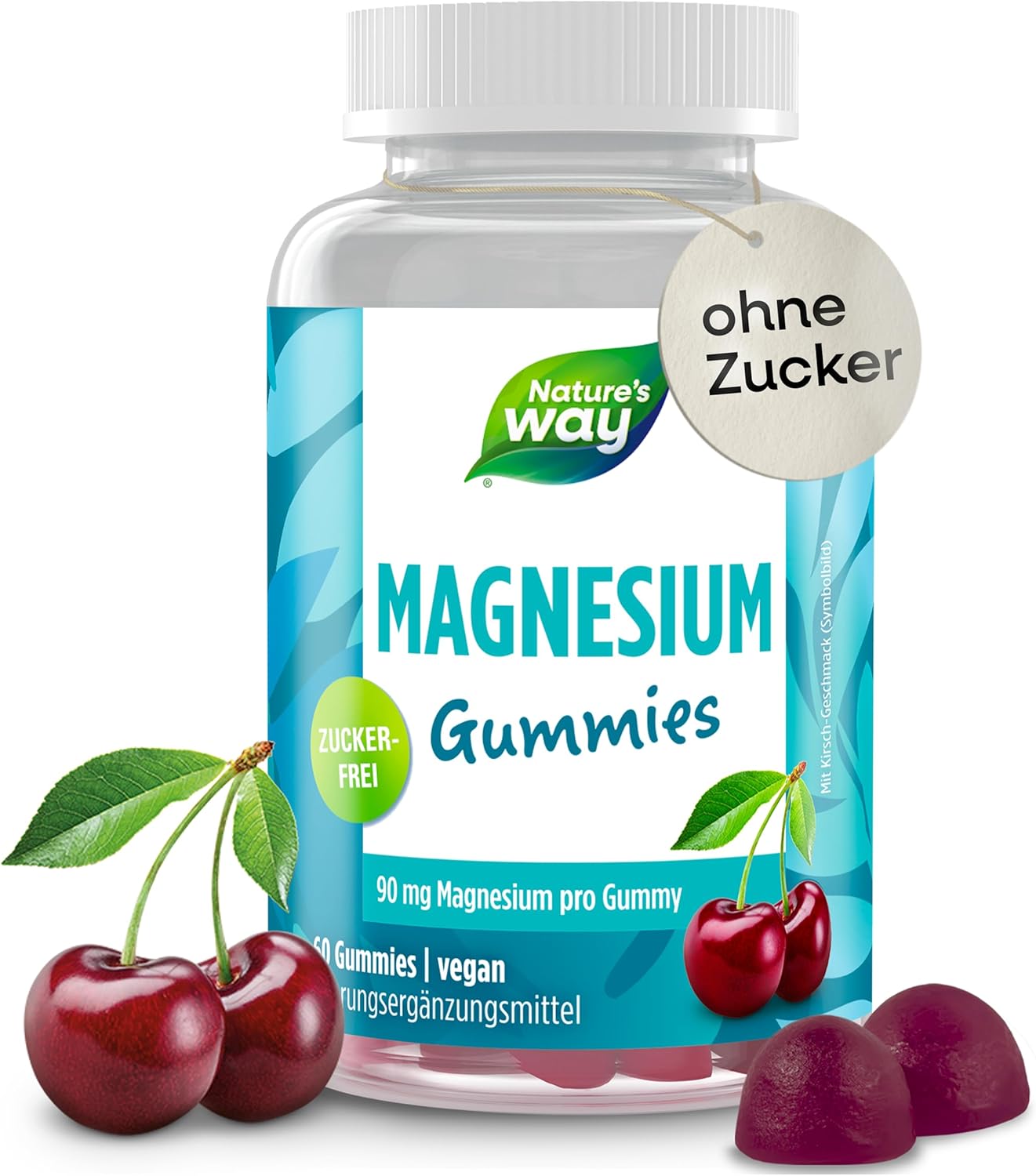 Magnesium 400 mg – Sugar-Free Magnesium Gummies High Dose for Adults and Children from 7 Years I 180 mg Magnesium Citrate and Vitamin B6 for Relaxed Muscles and Nerves I Vegan I Pack of 60