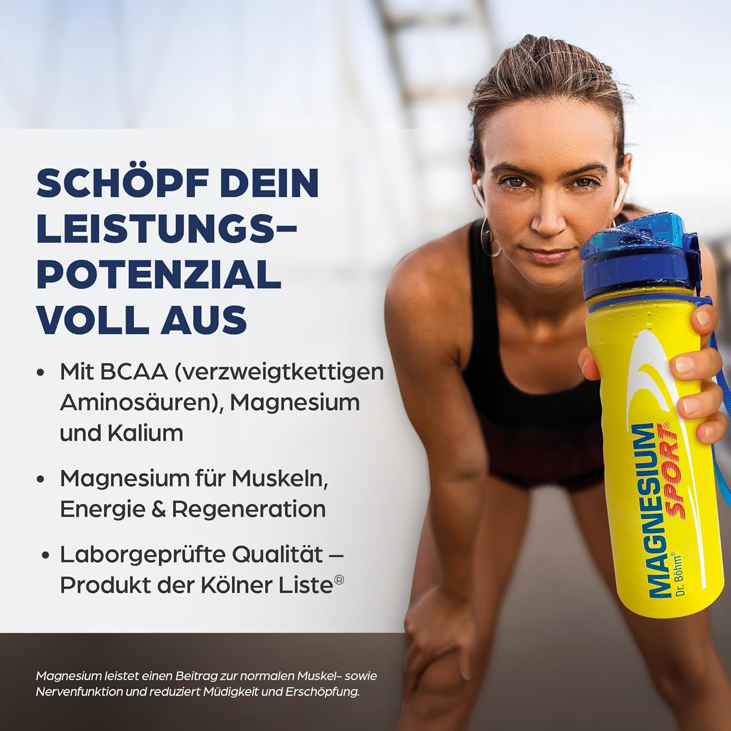 Magnesium Komplex mit B6 & Zink – Dr. Böhm Magnesium Sport + Amino Acids: For Muscle Strength, Endurance & Regeneration After Sport, with BCAA, Magnesium, Potassium & Vitamins, 14 Sachets – Bild 3