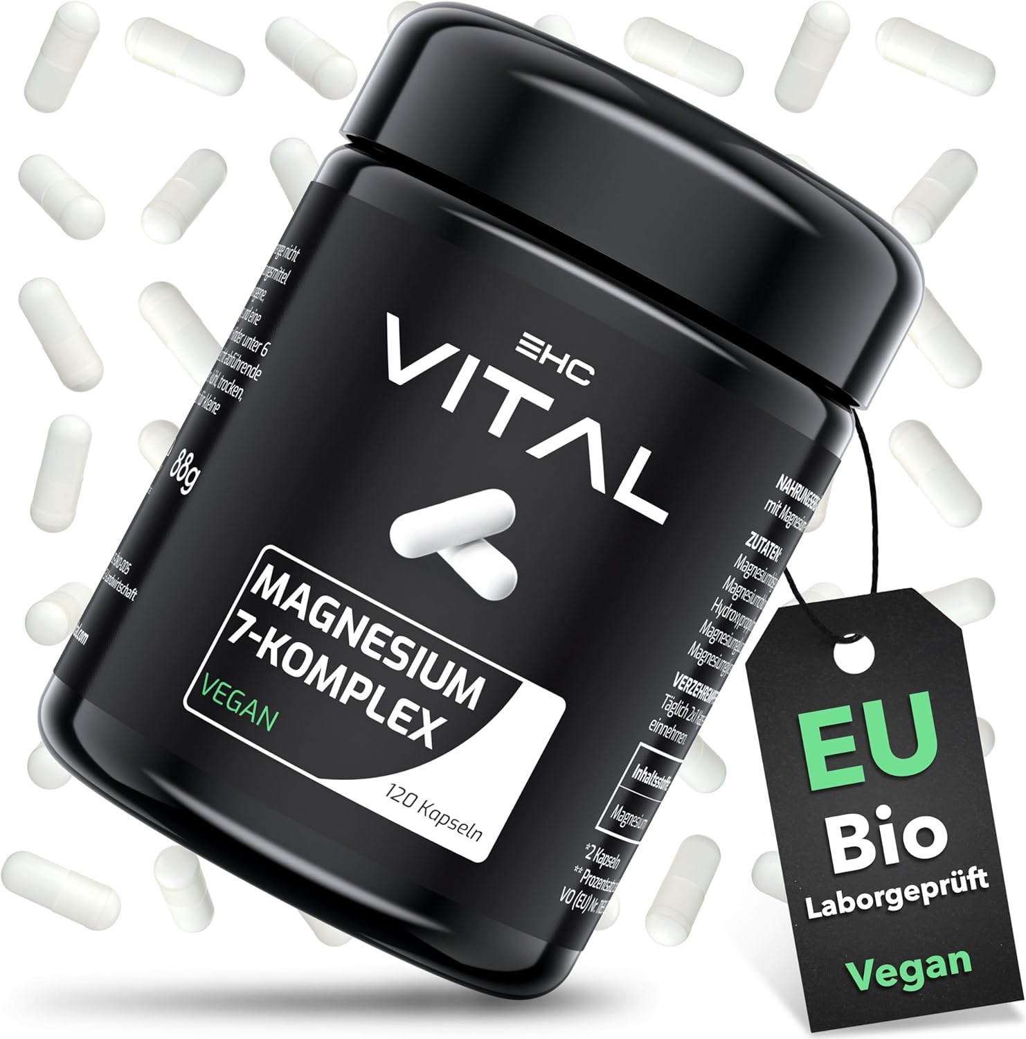 Magnesium Komplex mit B6 & Zink – Magnesium 7 Complex - High Dose Organic Magnesium from 7 Selected Natural Sources - Extra Fast Absorbed Preparation with High Quality Elements for Full Daily Use – Bild 2