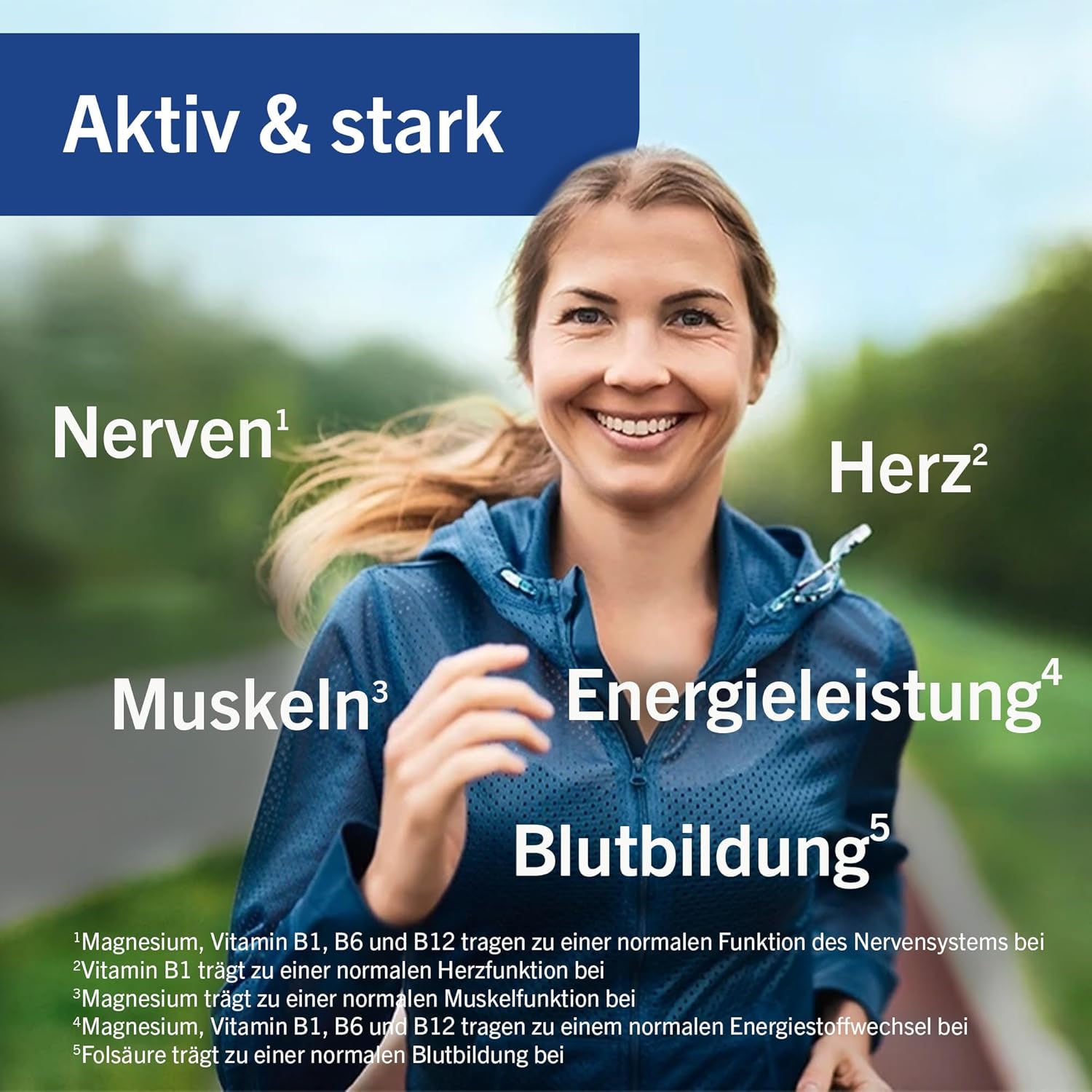 Magnesium Komplex mit B6 & Zink – taxofit® Magnesium 400 Tablets for Muscles, Heart, Nerves, Energy Metabolism & Blood Formation, High Dose, Vegan, Dietary Supplement with Magnesium, B Vitamins & Folic Acid, 5 x 45 Tablets – Bild 4