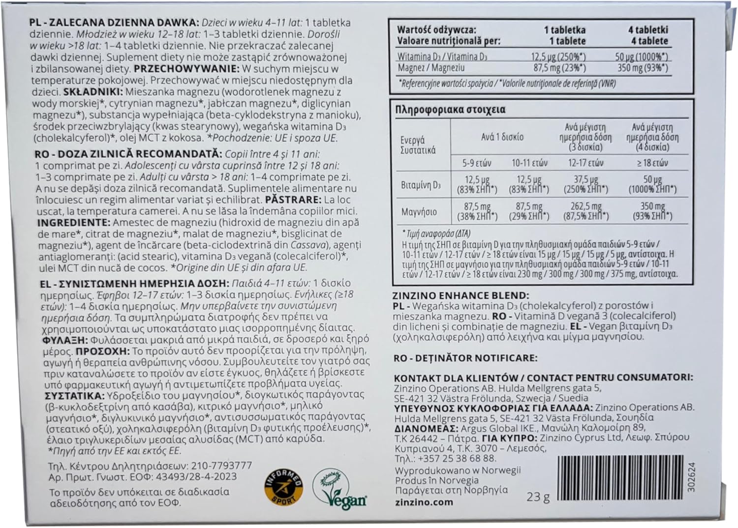 Magnesium Komplex mit B6 & Zink – ZinZino Viva+ - Dietary Supplement with Saffron Extract, Vitamin C, B Complex & Magnesium - Vegan - 60 Tablets – Bild 3