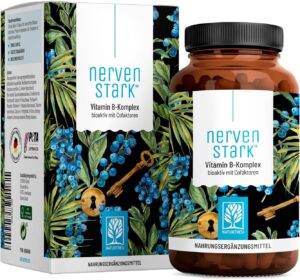 Magnesium Komplex mit B6 & Zink – Vitamin B Complex (B1-B12) with 4 Active Cofactors, All 8 B Vitamins, Vitamin B Complex Vegan, High Dose, Strong Nerve