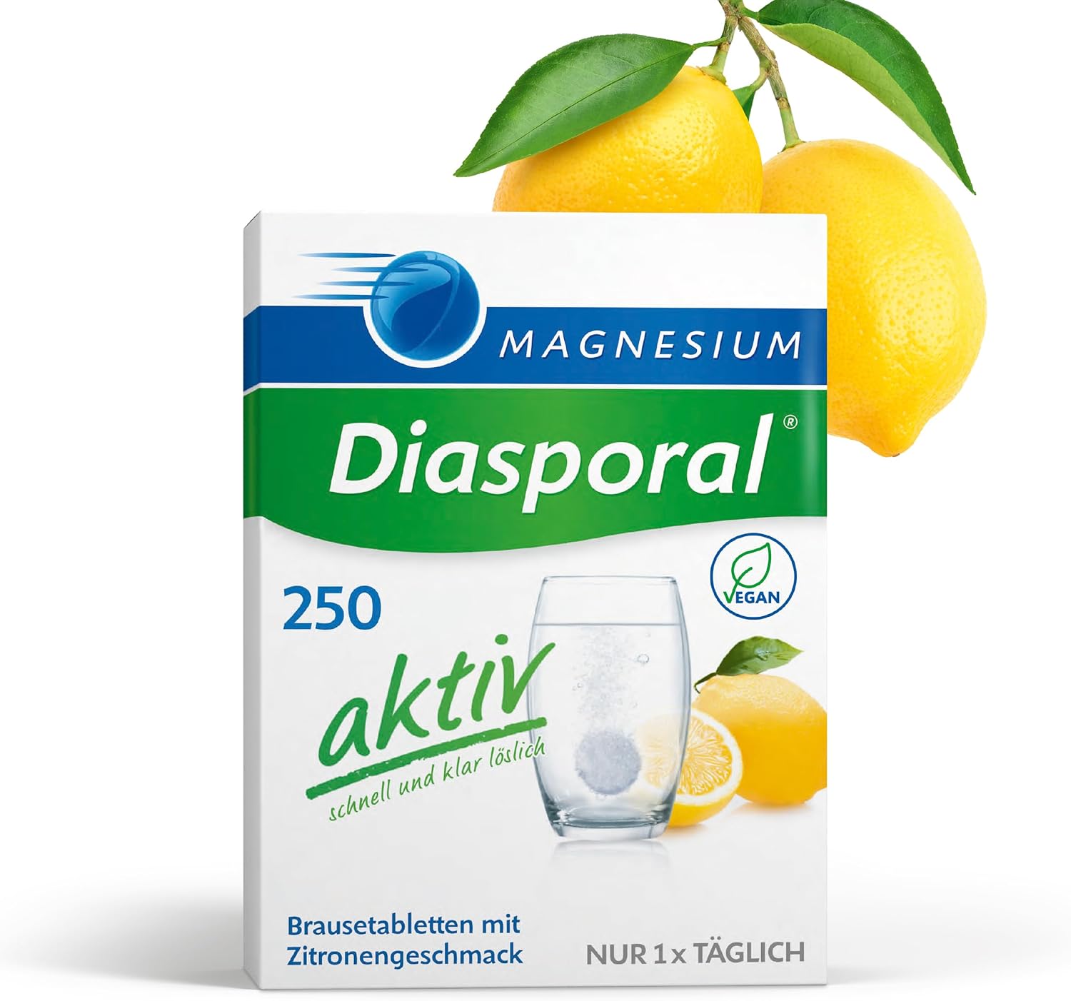 Magnesium 250 mg – Magnesium Diasporal 250 aktiv Brausetabletten, 20 pcs