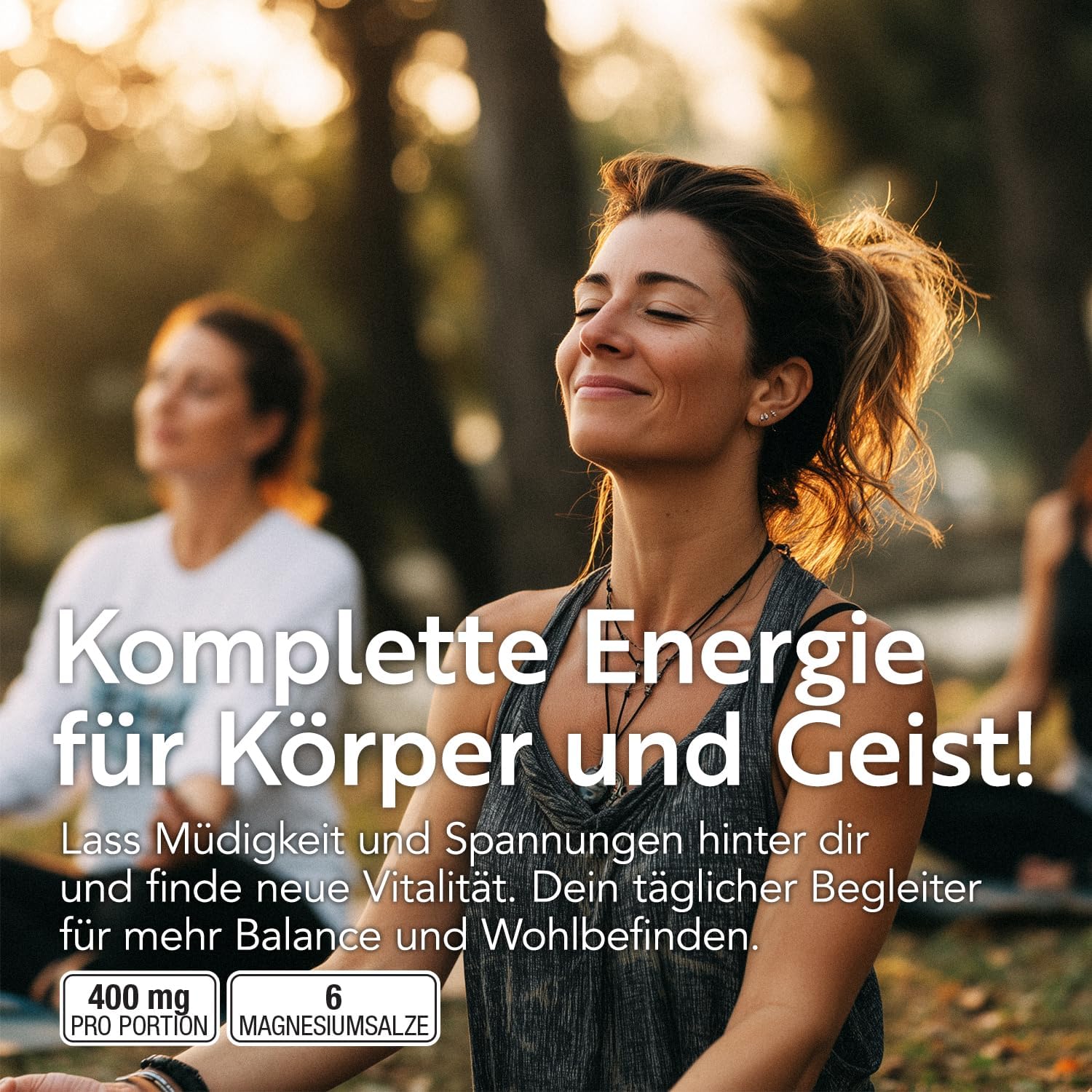 Magnesium Komplex mit B6 & Zink – PiùLife Magnesium Complex High Dose 400 mg - 180 Capsules - 6 Times Magnesium from Organic Compounds: Bisglycinate, Citrate, Pidolatate, Gluconate, Carbonate, Oxide - Vegan, Gluten & Lactose Free – Bild 2