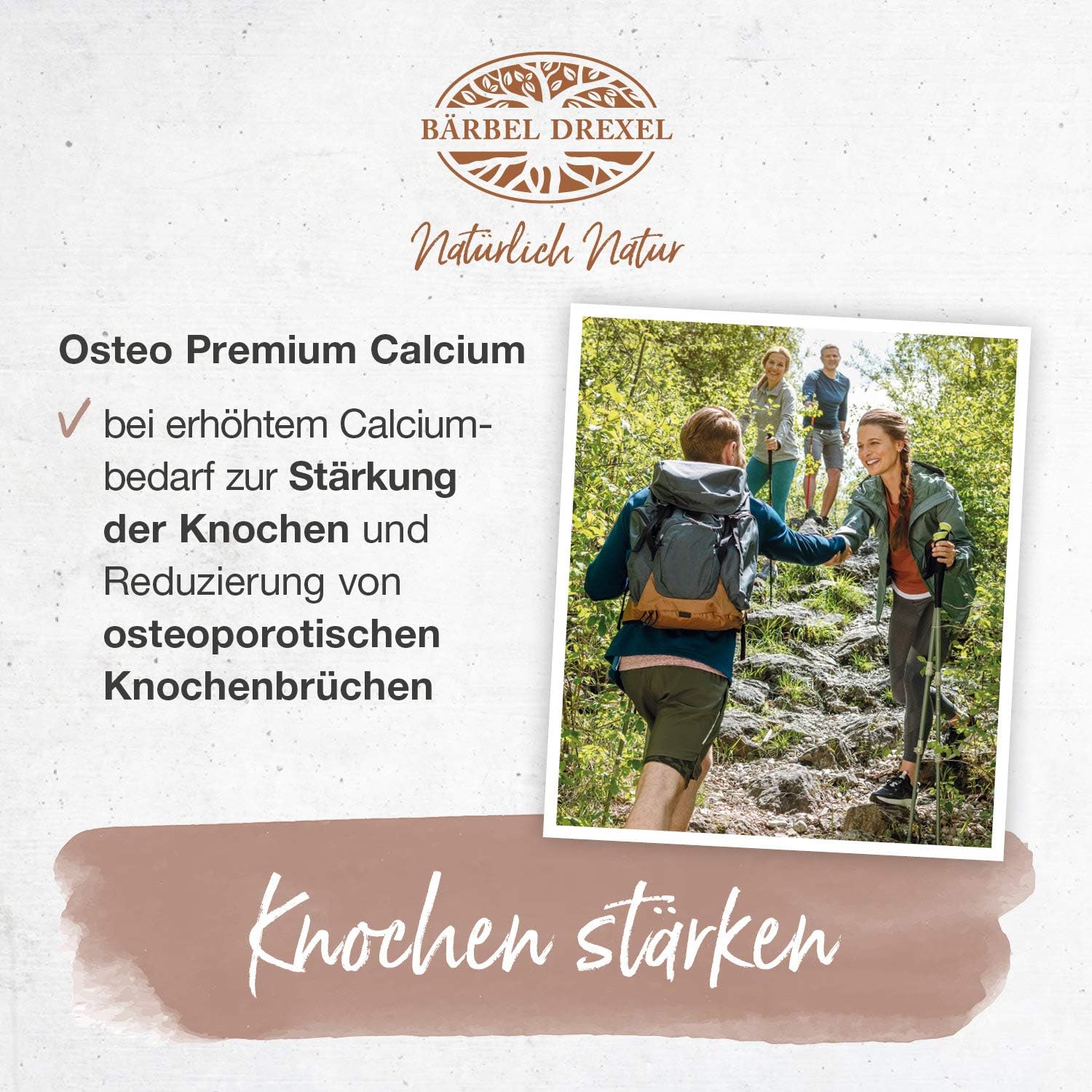 Magnesium 600 mg – Osteo Premium Calcium Tablets High Dose (Pack of 250) - Calcium Carbonate 600 mg + Vitamin D from Natural Sources, 100% Made in Germany, Calcium Dietary Supplement BÄRBEL DREXEL® – Bild 3