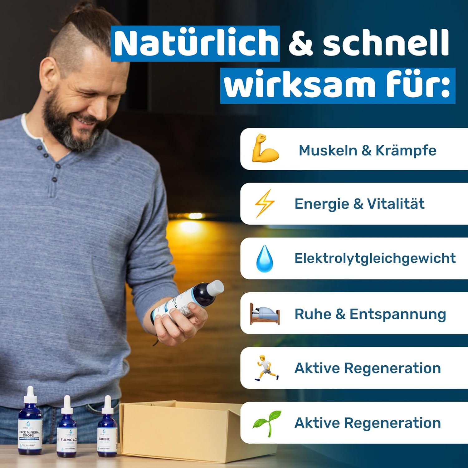 Magnesium 400 mg – Ultra Lyte Magnesium 400 mg Ionic Minerals Supplement 118 ml 30 Servings Highly Concentrated Liquid Minerals Reduces Fatigue & Fatigue - Supports Electrolyte Balance & Muscle Function – Bild 6