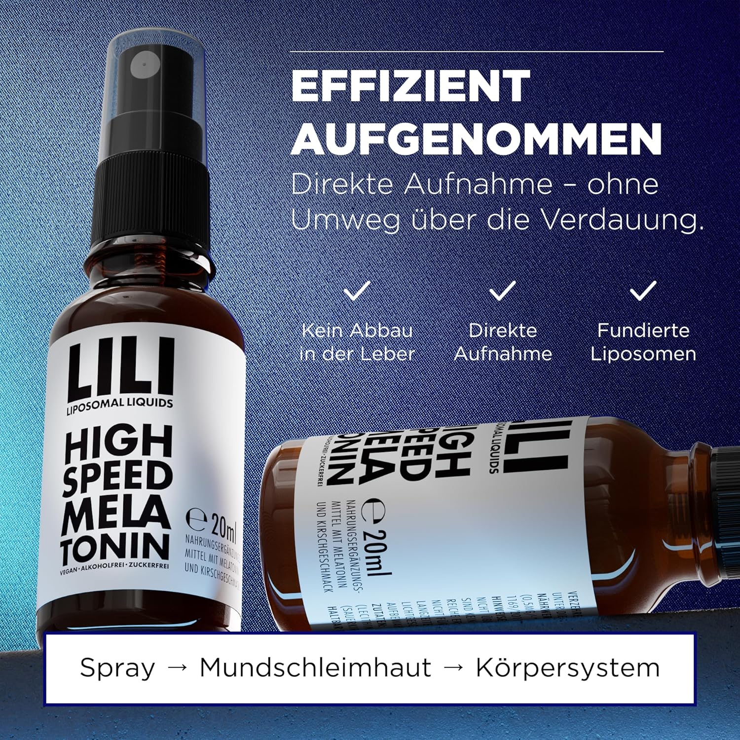 Schlaf-Magnesium mit Melatonin – Natürlich einschlafen & durchschlafen – High Speed Melatonin Spray - Liposomal Liquid as Melatonin Spray with 0.5 mg Melatonin per Spray | 160 Sprays | Vegan, Alcohol-free & Sugar-Free – Bild 5