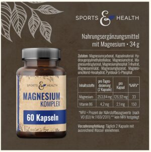 Magnesium Komplex mit B6 & Zink โ Magnesium Capsules, , ,