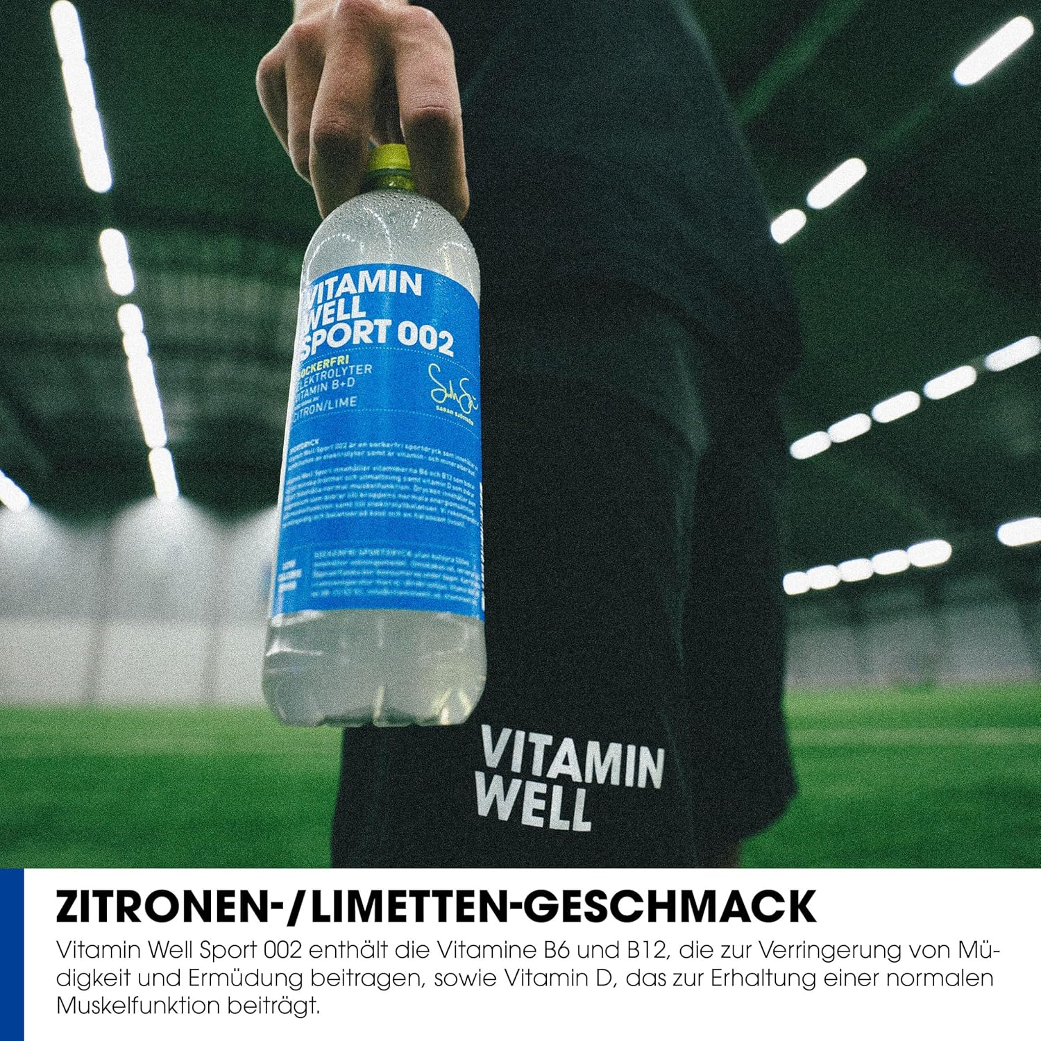 Magnesium Komplex mit B6 & Zink – Vitamin Well Sport 002 Sugar-Free Sports Drink with Electrolytes, Vitamins B & D, Magnesium, Lemon/Lime Flavour, 500 ml, Pack of 12 – Bild 3