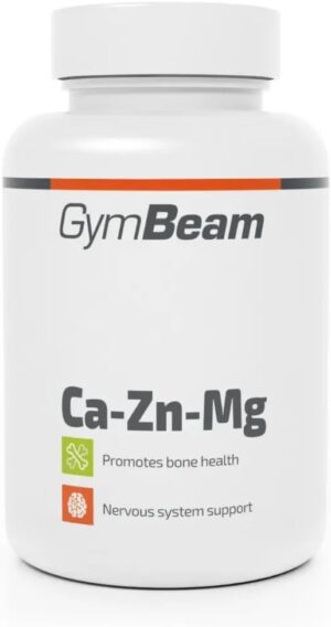 Magnesium Komplex mit B6 & Zink โ GymBeam CaZnMA Multimineral Capsules - Contains Calcium + Magnesium + Zinc, Ideal for Supporting Muscle Function, Immune System, Nervous System and Mental Health, Vegan (120 tab)