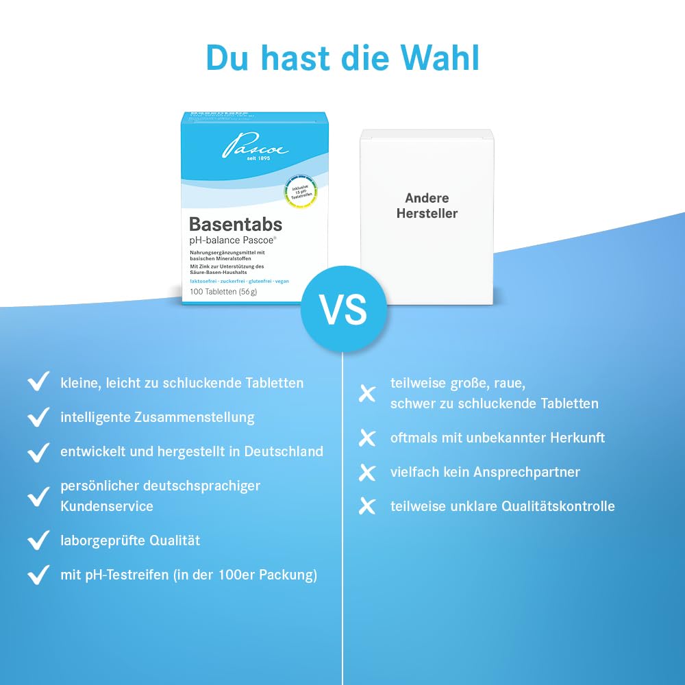 Magnesium Komplex mit B6 & Zink – Pascoe® Basentabs (pH Balance Tablets) for Maintaining Acid-Alkaline Balance / with Magnesium, Zinc and Calcium / 100% Vegan 200.00 – Bild 6