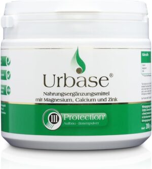 Magnesium Komplex mit B6 & Zink – Laetitia Original Urbase III Protection Building Base Mineral Powder: Dietary Supplement with Magnesium, Calcium, Zinc, Silica - Base Fasting - Vegan 200 g Tin