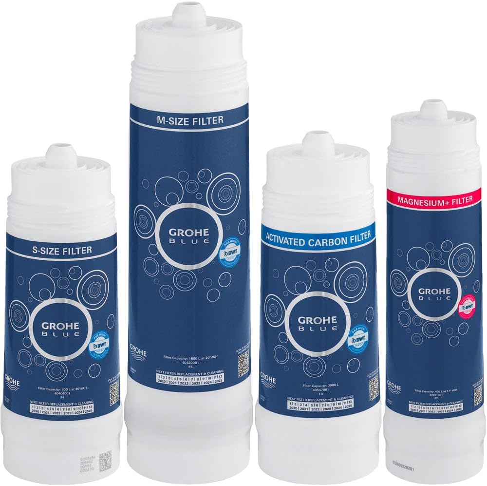 Magnesium Komplex mit B6 & Zink – GROHE Blue 40691002 Replacement Filter Magnesium + Zinc, 400 L Capacity (Water Filter Adds Water Additionally with Magnesium and Zinc, Against Chlorine, Limescale and Microplastics) – Bild 4