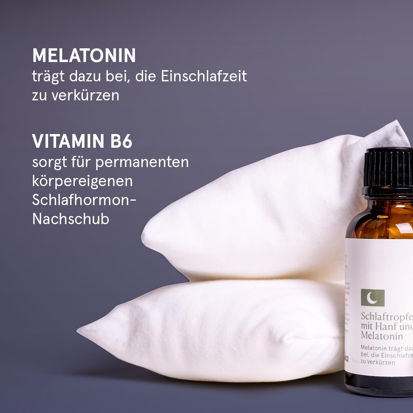 Schlaf-Magnesium mit Melatonin – Natürlich einschlafen & durchschlafen – Sleep Drops with Melatonin and Hemp Seed Extract, 100% Natural Drops in Pharmacy Quality, Shortening Sleep Time, Jetlag Relief, 30 ml – Bild 4