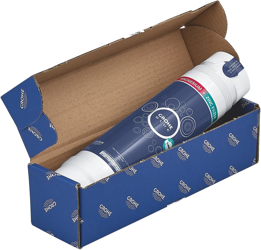 Magnesium Komplex mit B6 & Zink – GROHE Blue 40691002 Replacement Filter Magnesium + Zinc, 400 L Capacity (Water Filter Adds Water Additionally with Magnesium and Zinc, Against Chlorine, Limescale and Microplastics) – Bild 2