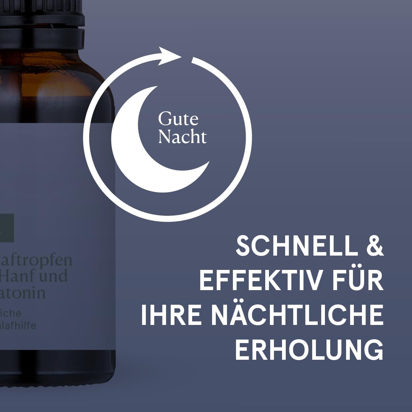 Schlaf-Magnesium mit Melatonin – Natürlich einschlafen & durchschlafen – Sleep Drops with Melatonin and Hemp Seed Extract, 100% Natural Drops in Pharmacy Quality, Shortening Sleep Time, Jetlag Relief, 30 ml – Bild 6