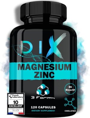 Magnesium Komplex mit B6 & Zink โ Magnesium Bisglycinate, Malate, Citrate, 3 Zinc Shapes, Bioactive Vitamin B6, ZMA ZMB, High Bioavailability, Ideal for Athletes, 120 Vegan Capsules