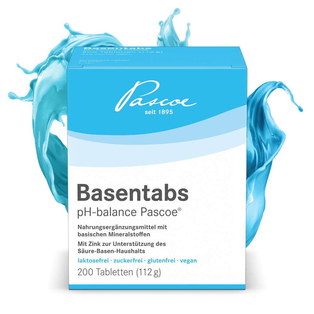 Magnesium Komplex mit B6 & Zink – Pascoe® Basentabs (pH Balance Tablets) for Maintaining Acid-Alkaline Balance / with Magnesium, Zinc and Calcium / 100% Vegan 200.00