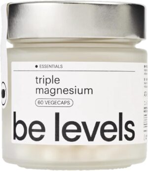 Magnesium 600 mg – Magnesium Complex High Dose Magnesium Bisglycinate + Malate + ATA Mg + Vitamin B6 - 60 Capsules for Muscles + Concentration + Energy + Sleep - Vegan - Gluten Free - No Lactose | Be Levels