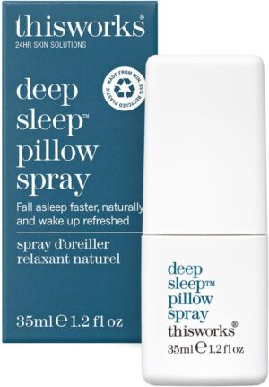 Schlaf-Magnesium mit Melatonin – Natürlich einschlafen & durchschlafen – This Works - Deep Sleep Pillow Spray 35 ml - Pillow Spray for Sleeping with Lavender, Chamomile and Vetiver