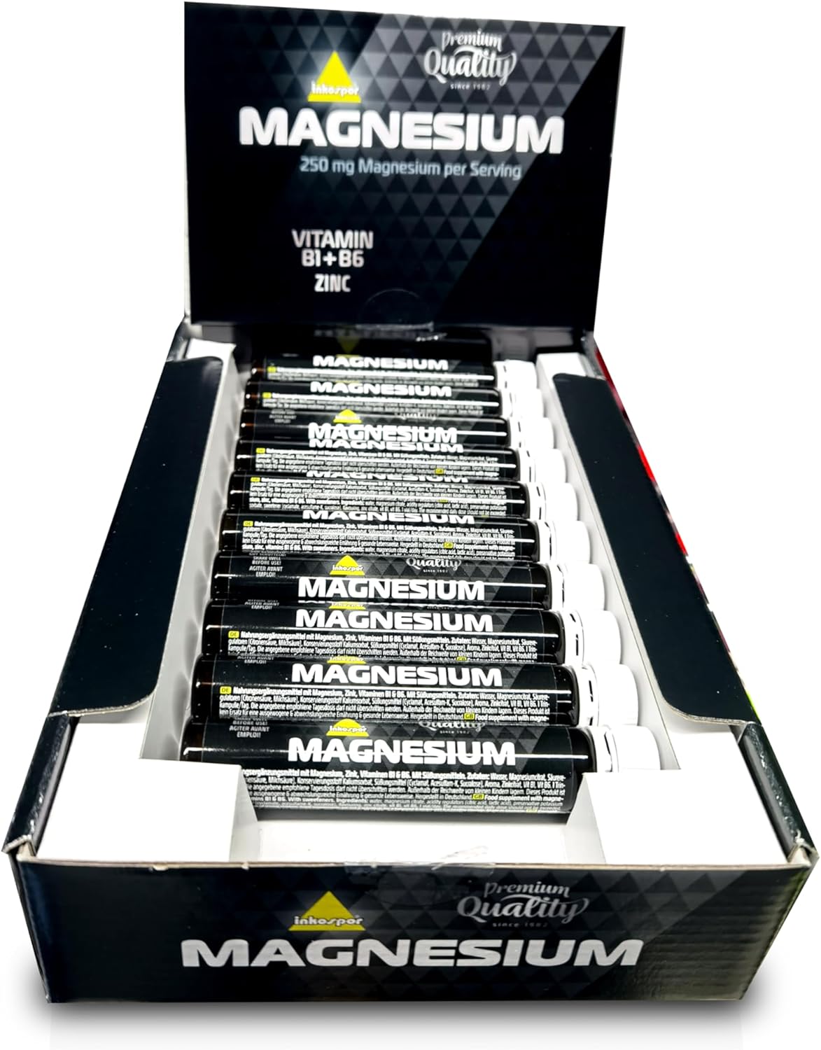 Magnesium Komplex mit B6 & Zink – Inko Active Magnesium Ampoules, 40 x 25 ml (Value Pack) – Bild 3