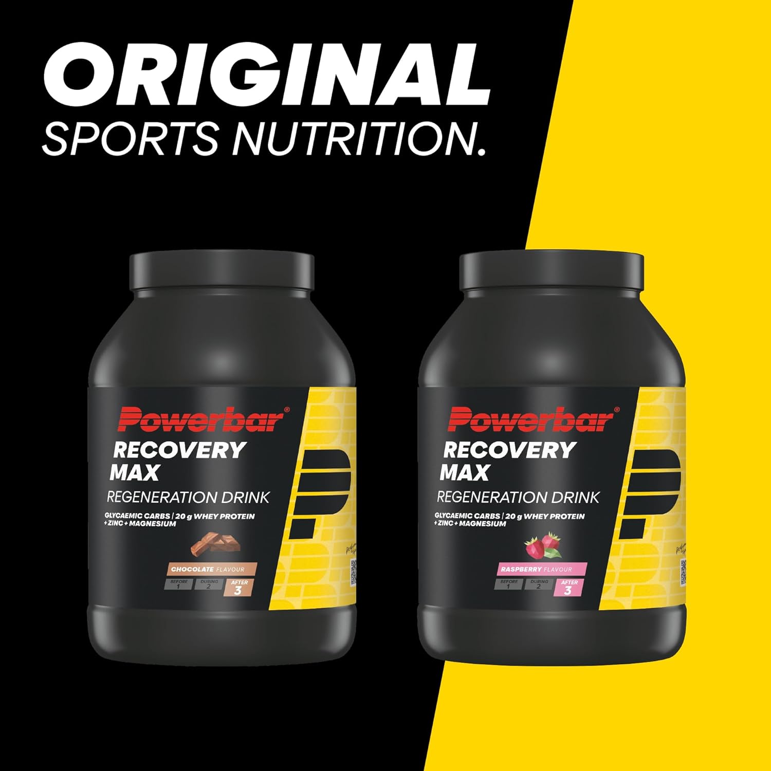 Magnesium Komplex mit B6 & Zink – Powerbar - Recovery Max - Chocolate - 1144g - Regenerating Whey Drink with Carbohydrates, Magnesium & Zinc – Bild 2