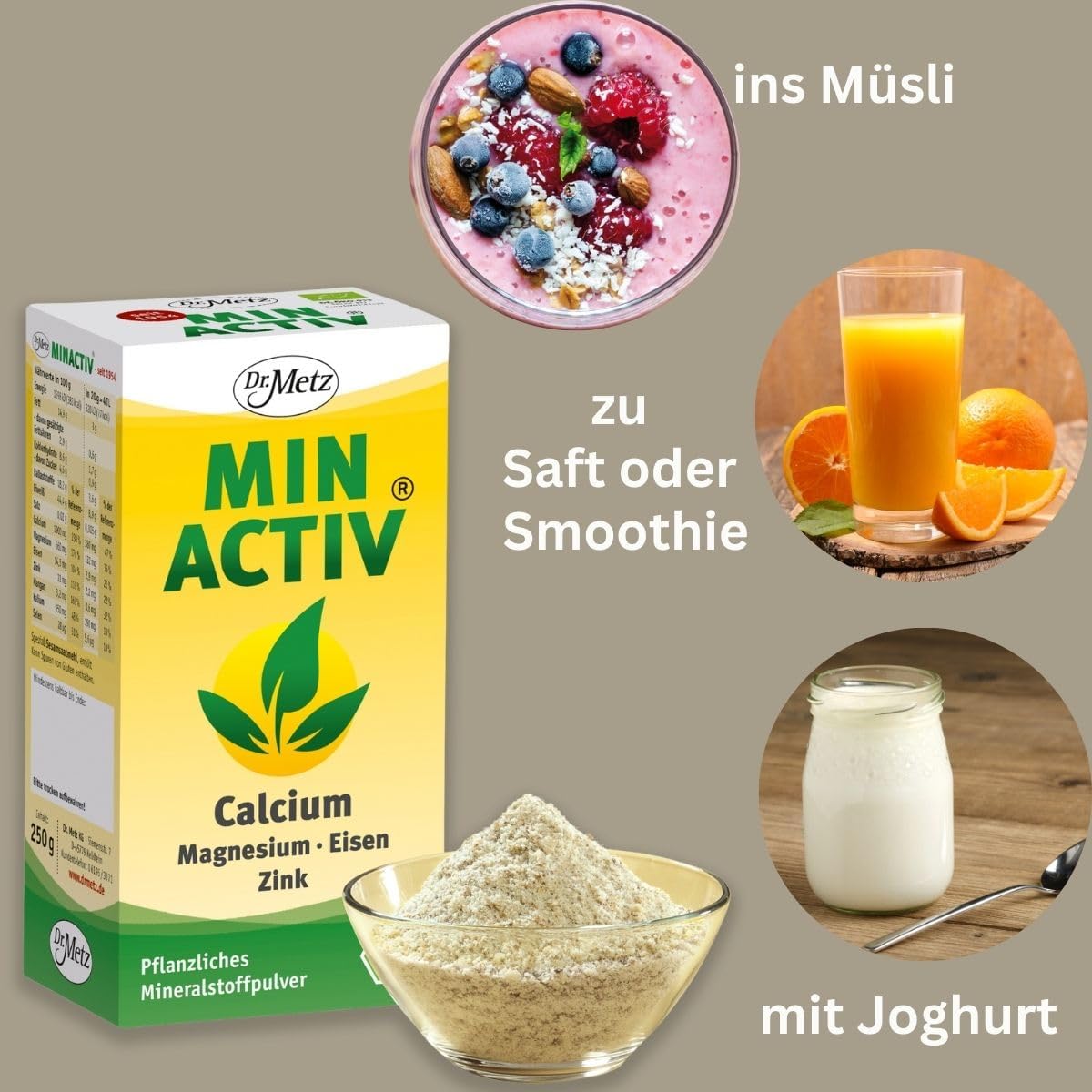 Magnesium Komplex mit B6 & Zink – Minaktiv, 250 g powder – Bild 3