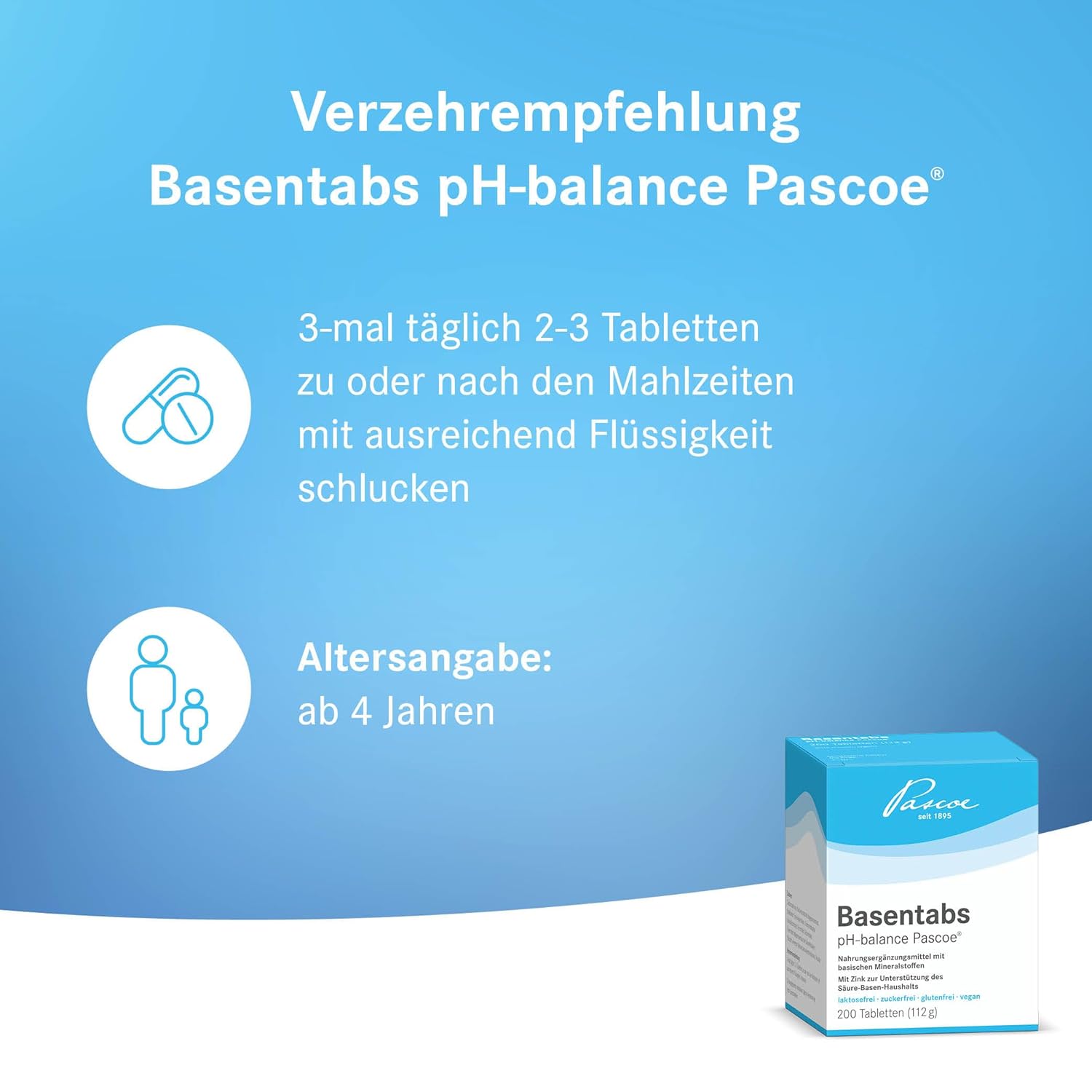 Magnesium Komplex mit B6 & Zink – Pascoe® Basentabs (pH Balance Tablets) for Maintaining Acid-Alkaline Balance / with Magnesium, Zinc and Calcium / 100% Vegan 200.00 – Bild 4